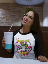 Skater Girl Bad Attitude  Raglan fashion T-Shirt