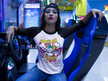 Skater Girl Bad Attitude  Raglan fashion T-Shirt