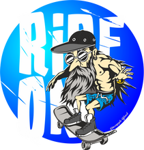 Ride On  Blue circle Logo T-Shirt